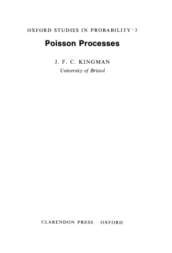 Poisson Processes (Oxford Studies in Probability)