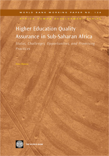 Higher Education Quality Assurance in Sub-Saharan Africa: Status, Challenges, Opportunities, and Promising Practices (World Bank Working Papers)