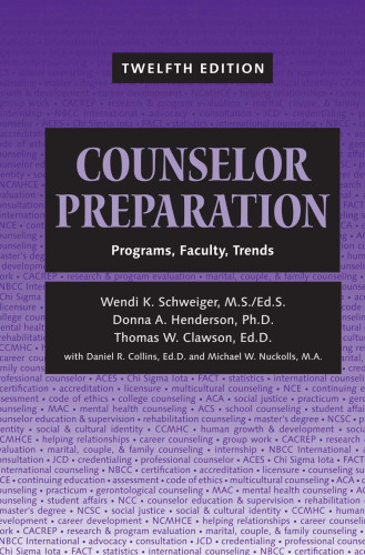 Counselor Preparation: Programs, Faculty, Trends 12th Edition