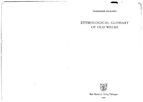 Etymological Glossary of Old Welsh