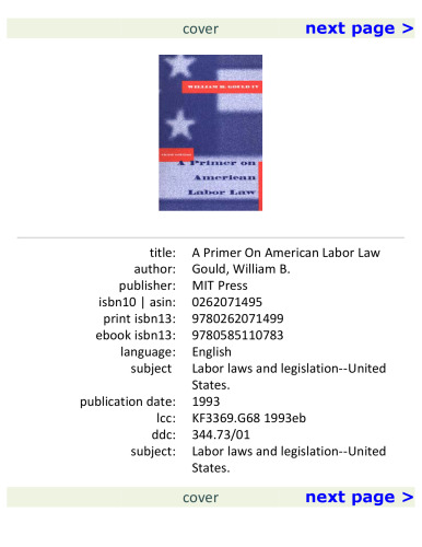 A Primer on American Labor Law, 3rd Edition