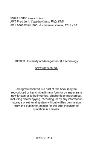 Project Finance: Tools and Techniques