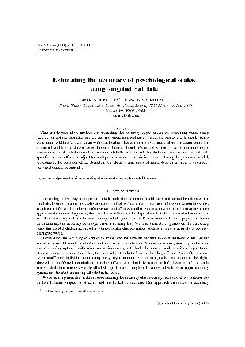 Estimating the accuracy of psychological scales using longitudinal data