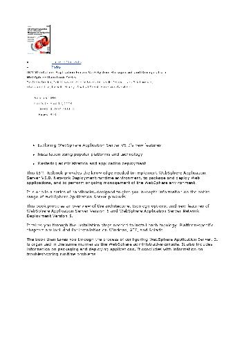 IBM Websphere Application Server V5.0 System Management and Configuration
