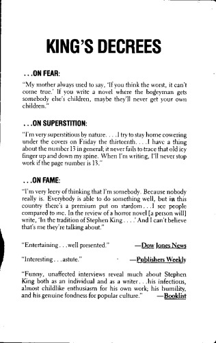 Bare Bones: Conversations on Terror With Stephen King