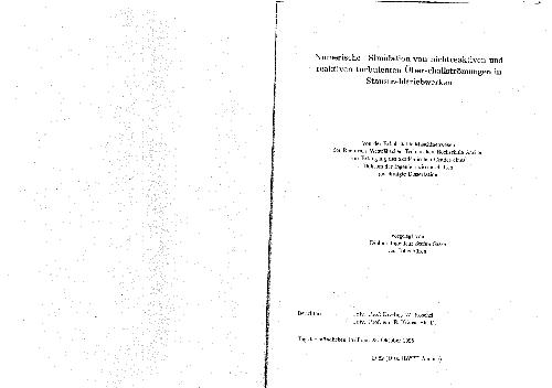 Numerische Simulation von reaktiven turbulenten Ueberschallstroemungen