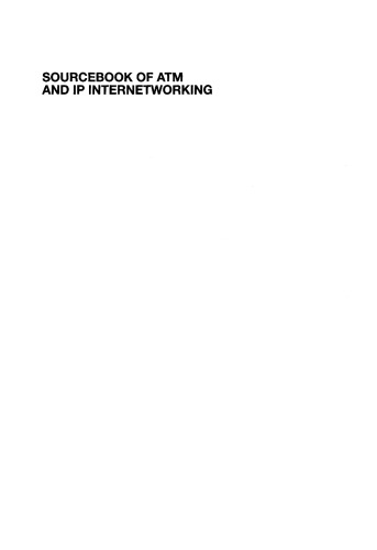 Sourcebook of ATM and IP Internetworking (IEEE Press Series on Network Management)