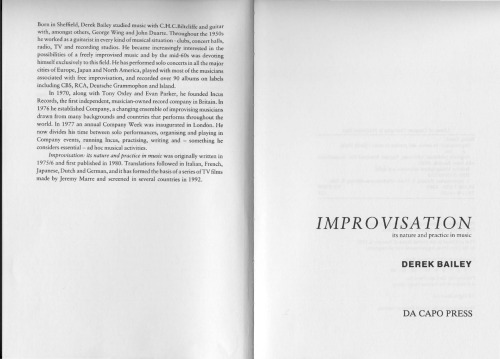 Improvisation: Its Nature and Practice In Music