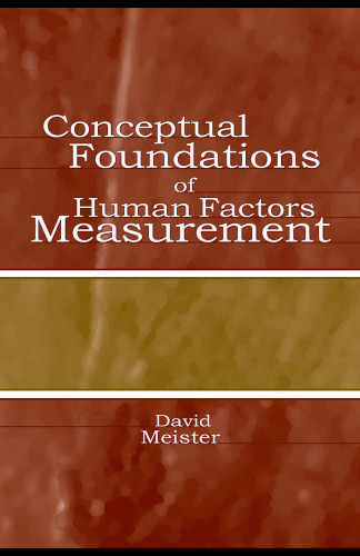 Conceptual foundations of human factors measurement
