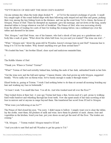 The Riddle-Master of Hed