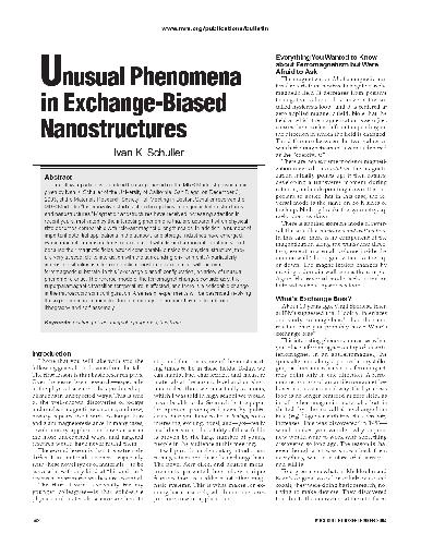 Unusual Phenomena in Exchange-Biased Nanostructures