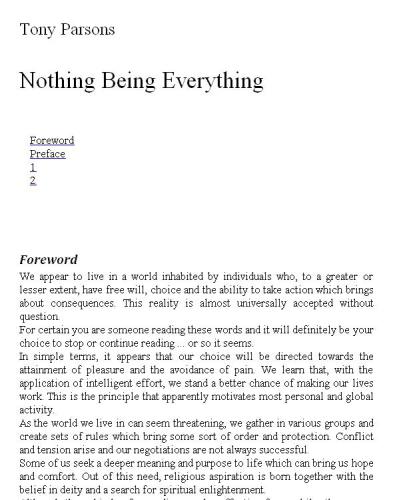 Nothing Being Everything: Dialogues from Meetings in Europe