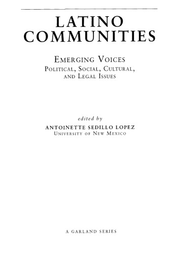 Latinos in ethnic enclaves: immigrant workers and the competition for jobs