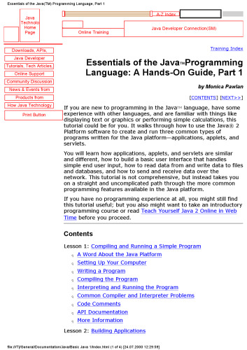 Essentials of the Java Programming Language: A Hands-On Guide