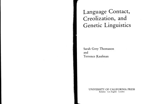 Language Contact, Creolization, and Genetic Linguistics
