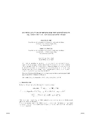 On the location of spikes for the Schrödinger equation with electromagnetic field