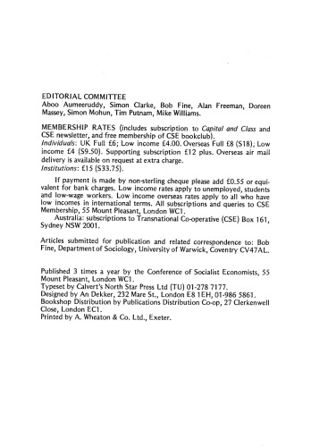 Capital & Class. - 1980. - Issue 10