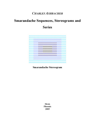 Smarandache Sequences, Stereograms and Series