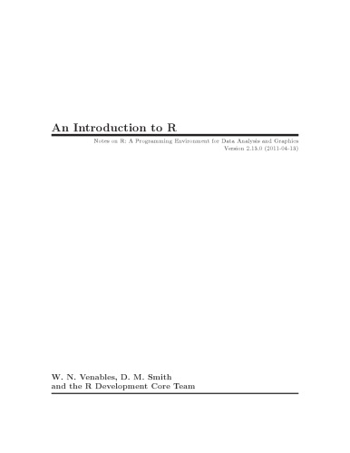 An Introduction to R