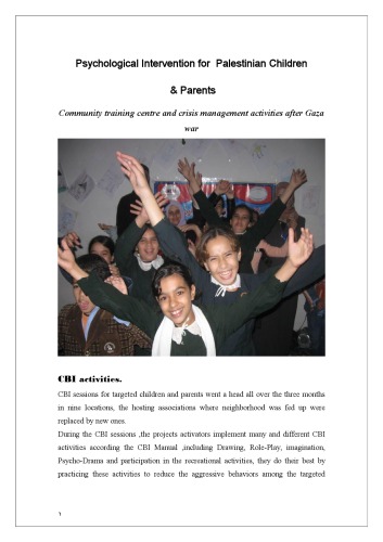 Psychological Intervention for Palestinian Children & Parents