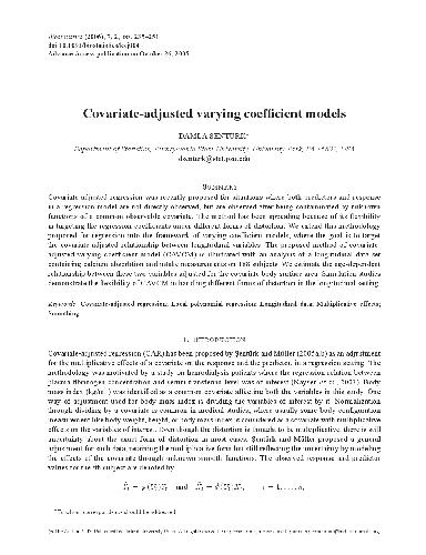 Covariate-adjusted varying coefficient models