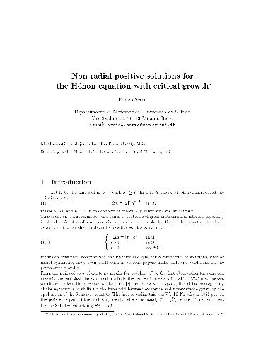 Non radial positive solutions for the Henon equation with critical growth