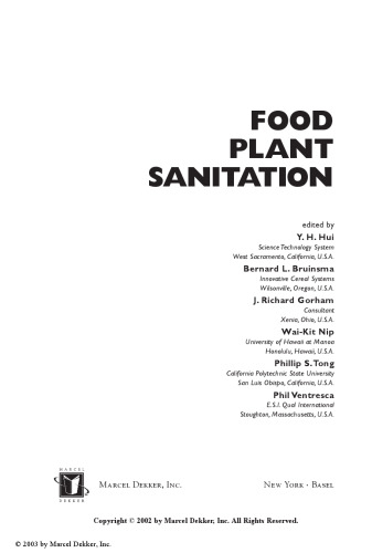 Food Plant Sanitation (Food Science and Technology)