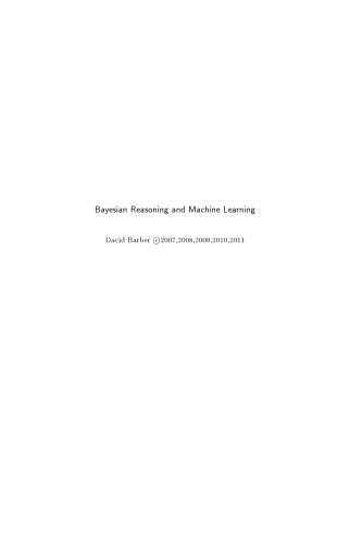 Bayesian Reasoning and Machine Learning