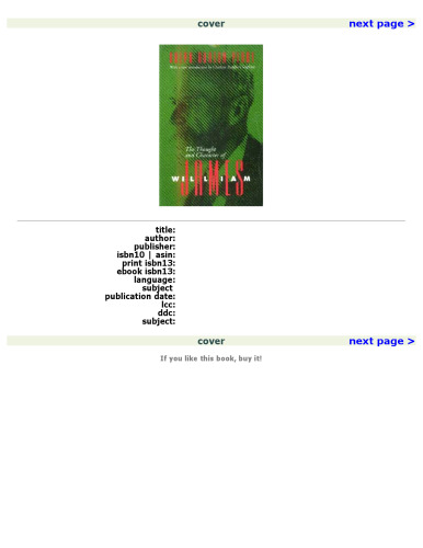 The Thought and Character of William James