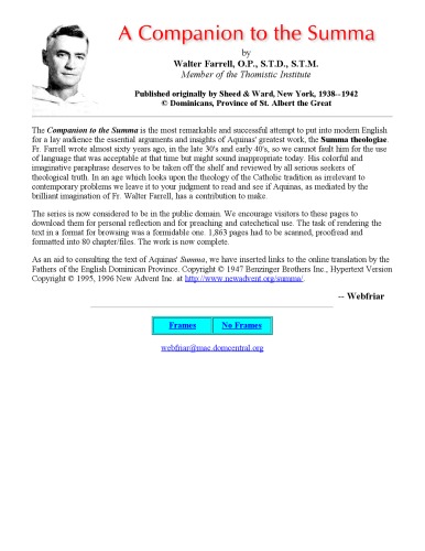 A Companion to the Summa, Volumes I-IV