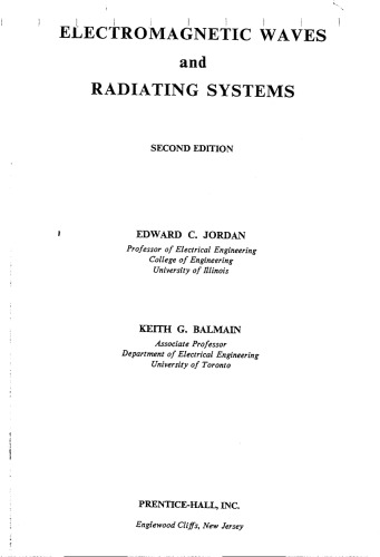 Electromagnetic Waves and Radiating Systems (Prentice-Hall electrical engineering series)