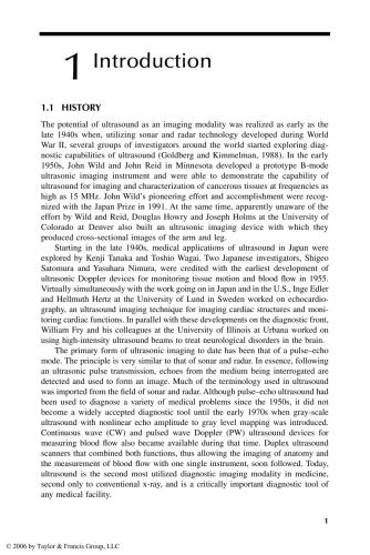 Diagnostic Ultrasound: Imaging and Blood Flow Measurements