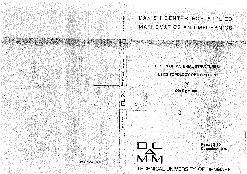 Design of material strucutres using topology optimization