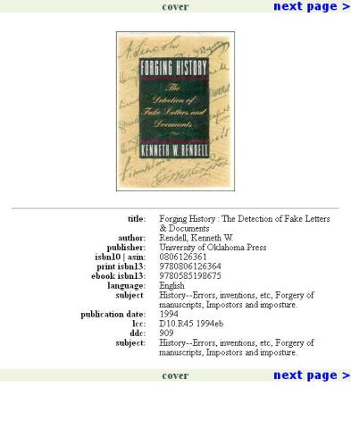 Forging History: The Detection of Fake Letters & Documents