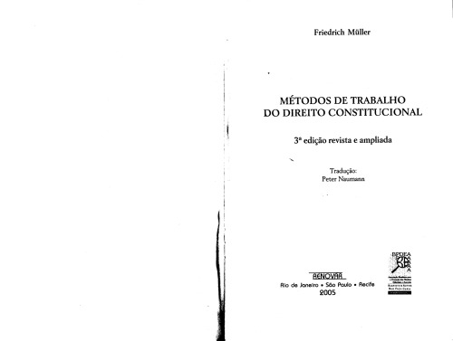 Métodos de Trabalho do Direito Constitucional
