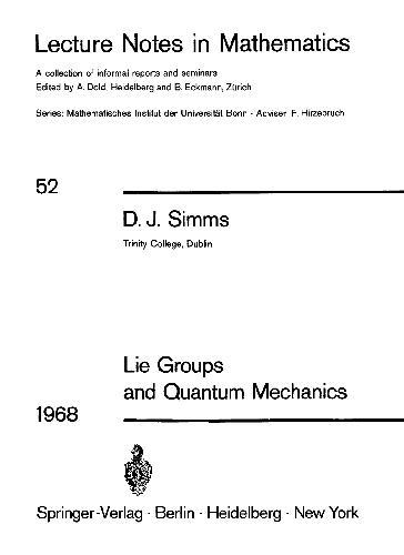 Lie Groups and Quantum Mechanics 