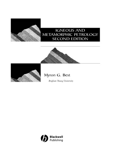 Igneous and Metamorphic Petrology