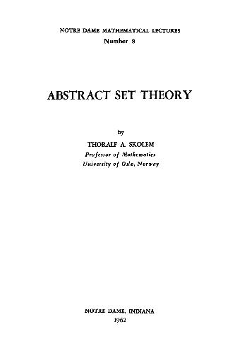 Abstract Set Theory