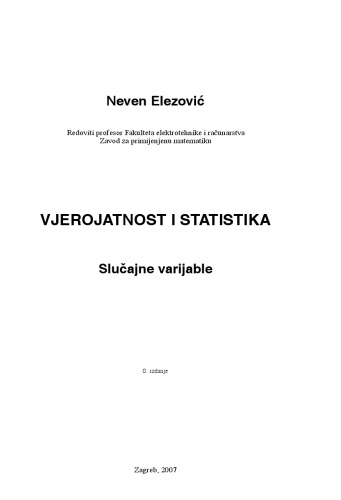 Vjerojatnost i statistika - Slučajne varijable
