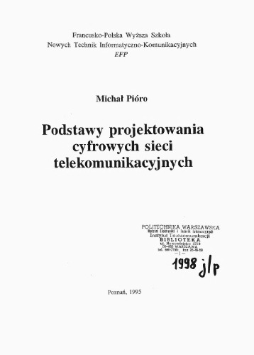 Podstawy projektowania cyfrowych sieci telekomunikacyjnych