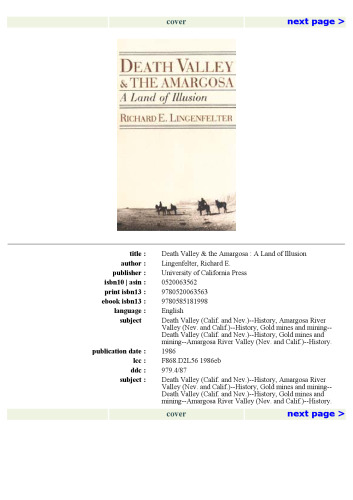 Death Valley and the Amargosa: A Land of Illusion