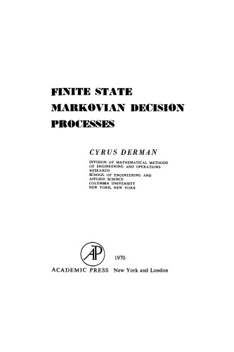 Finite State Makovian Decision Processes