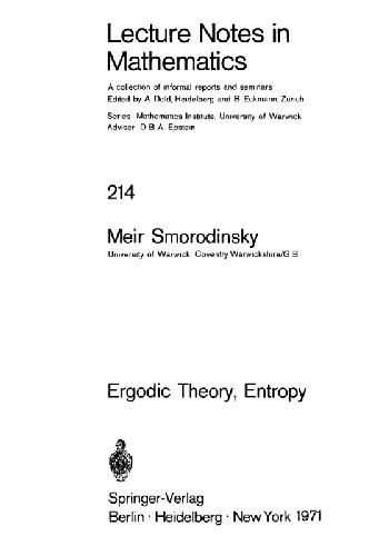 Ergodic Theory, Entropy