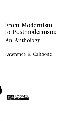 From Modernism to Postmodernism Anthology