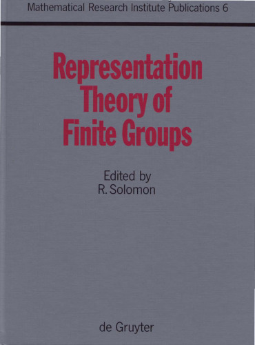 Representation Theory of Finite Groups: Proceedings of a Special Research Quarter at the Ohio State University, Spring 1995