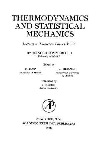 Thermodynamics and Statistical Mechanics