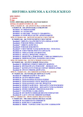 Historia Kościoła Katolickiego