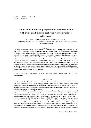 An estimator for the proportional hazards model with multiple longitudinal covariates measured with error