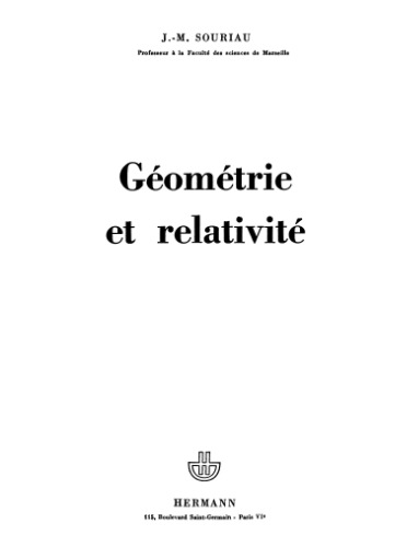 Géométrie et relativité