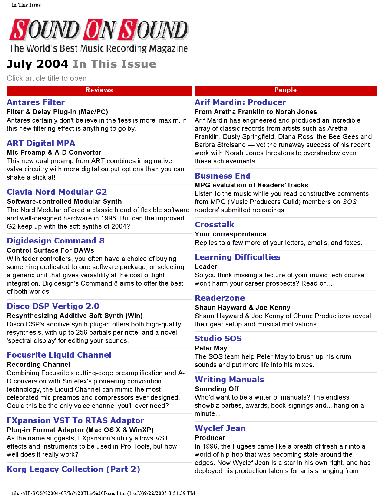 Sound on Sound (July 2004)